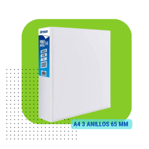 PIONER UNIVERSAL ARTESCO A4 3 ANILLOS 65 MM BLANCO
